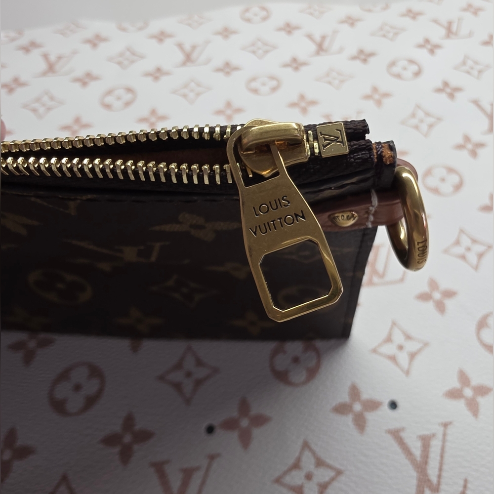 Louis Vuitton Brown and Tan Monogram Pouch No Strap - Picture 4 of 9